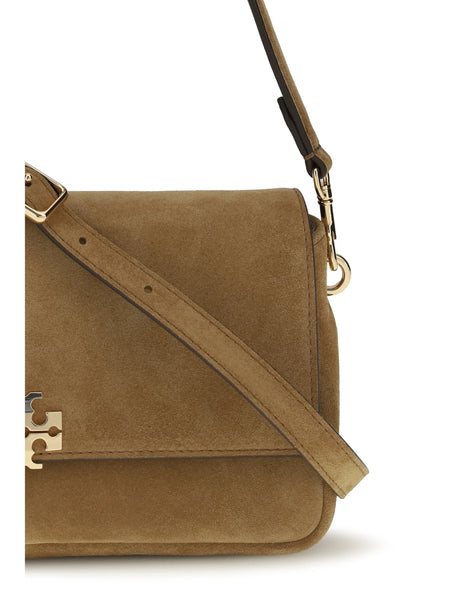 Tory Burch Charlie Mini suede Shoulder Bag - Toffee