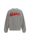 Golden Goose Oversized Crewneck Sweater with lettering on the back - Alluminium Melange Gray