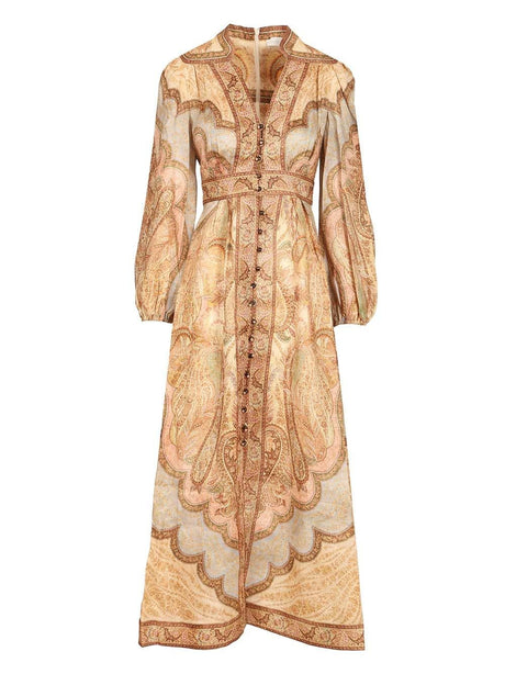 Zimmermann Wanderlust Tapestry Midi Dress - Rose