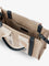 Chloe' Woody linen canvas and leather crossbody bag - White - Blue 1