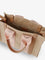 Chloe' Woody linen canvas and leather crossbody bag - Blushy Beige