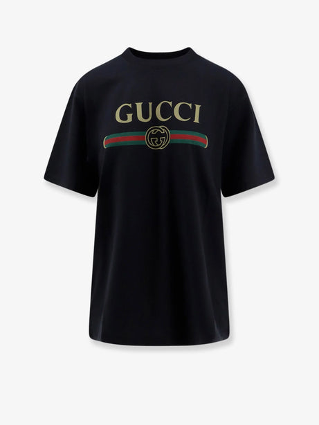 Gucci Cotton and silk blend t-shirt - Blackmc