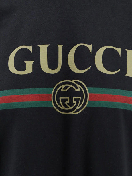 Gucci Cotton and silk blend t-shirt - Blackmc