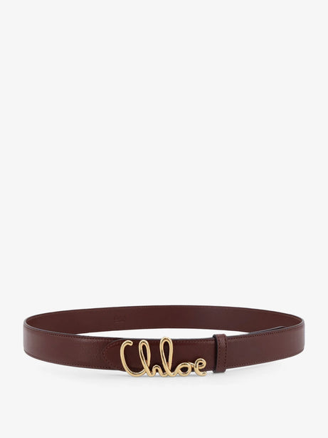 Chloe' Iconic leather belt - Crafty Brown