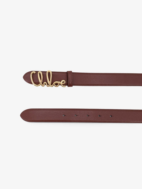 Chloe' Iconic leather belt - Crafty Brown