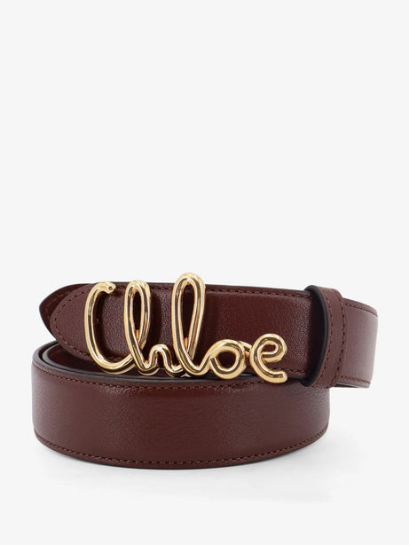Chloe' Iconic leather belt - Crafty Brown