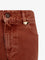 Chloe' Colored denim trousers - Crimson Brown