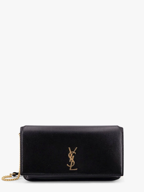Saint Laurent Borsa a tracolla in pelle con monogramma Cassandre - Nero