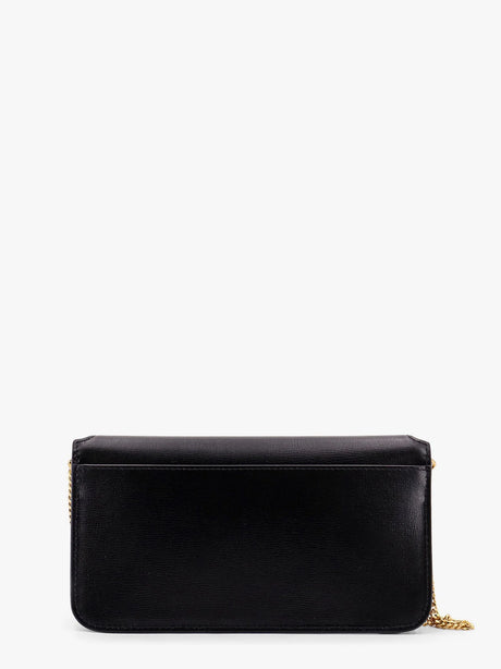 Saint Laurent Borsa a tracolla in pelle con monogramma Cassandre - Nero