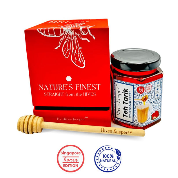 Hives Keeper Teh Tarik Infused Raw Honey (with Gift Box) Singapore Honey Collection 250g