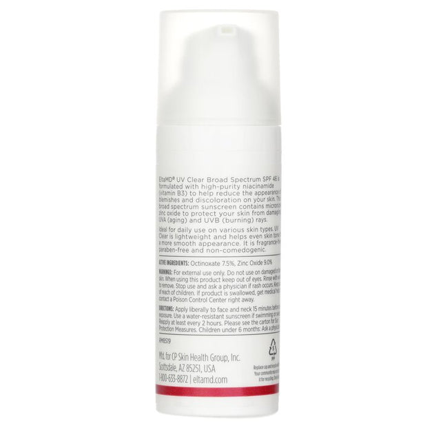 Uv Clear Facial Sunscreen Spf 46 - For Skin Types Prone To Acne, Rosacea & Hyperpigmentation(random Packaging) - 48g/1.7oz