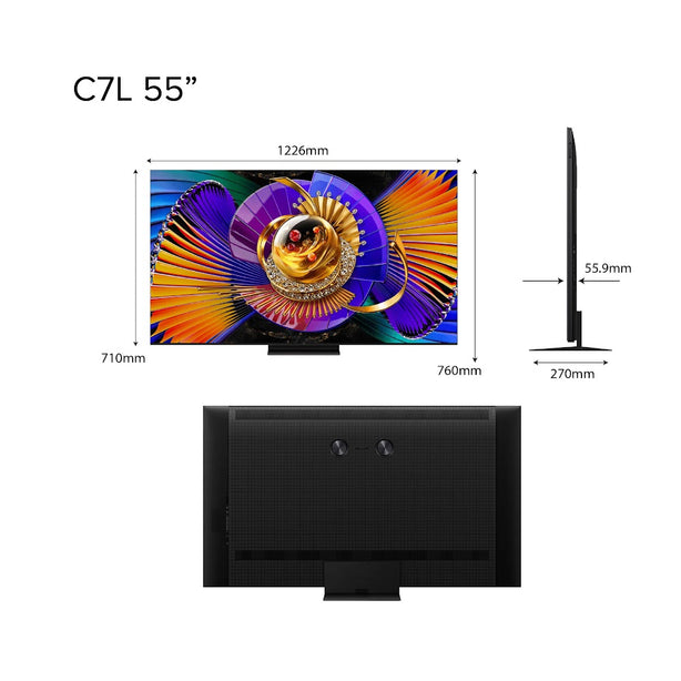 2026 NEW | TCL C7L Premium SQD-Mini LED 4K TV 55inch