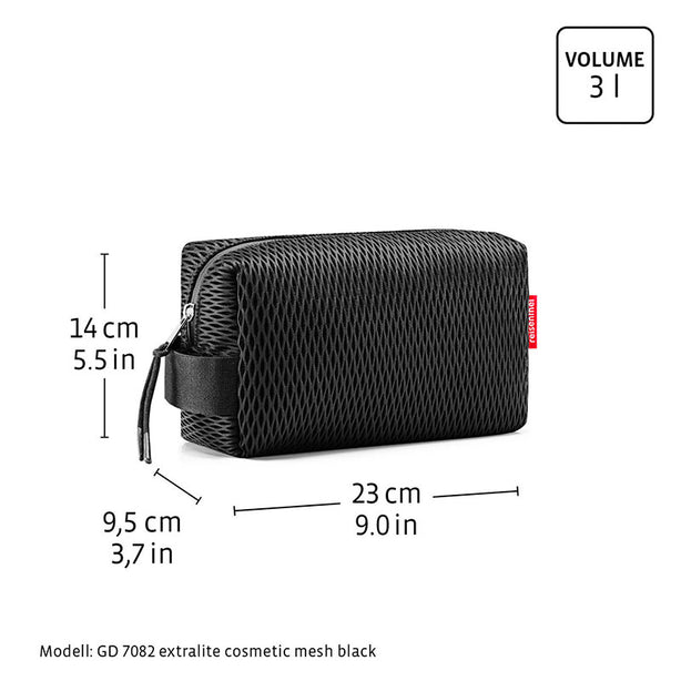Reisenthel Extralite Cosmetic Travel Pouch - Mesh Black