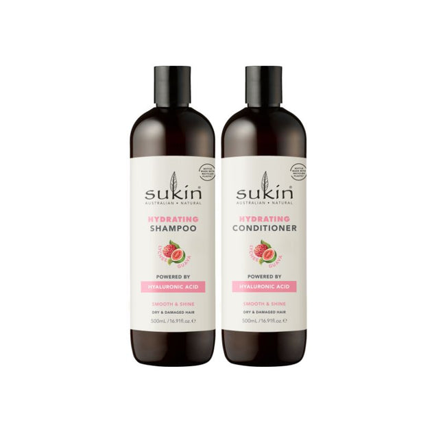 Sukin Fruity Haircare Lychee and Pink Guava - Hydrating Shampo + Conditioner 500ml