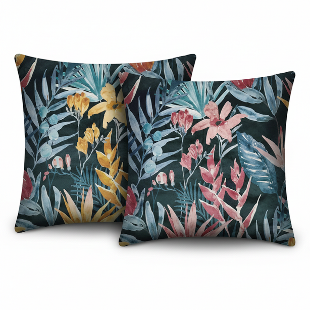 GOBBY Cushion Cover | Digital Print Velvet - 45 x 45 cm