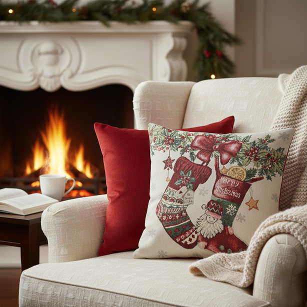 STOCKING Cushion Cover | Woven Chenielle - 45 x 45 cm