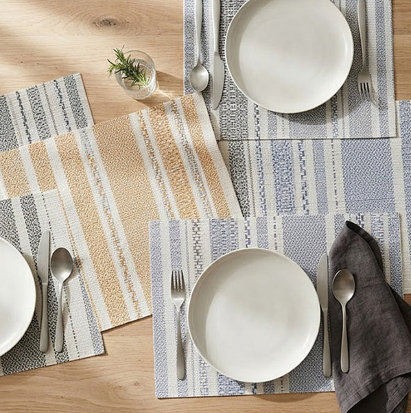 Rapee Fineline Woven Texilene Placemat – Geometric Design – 30 x 45 cm
