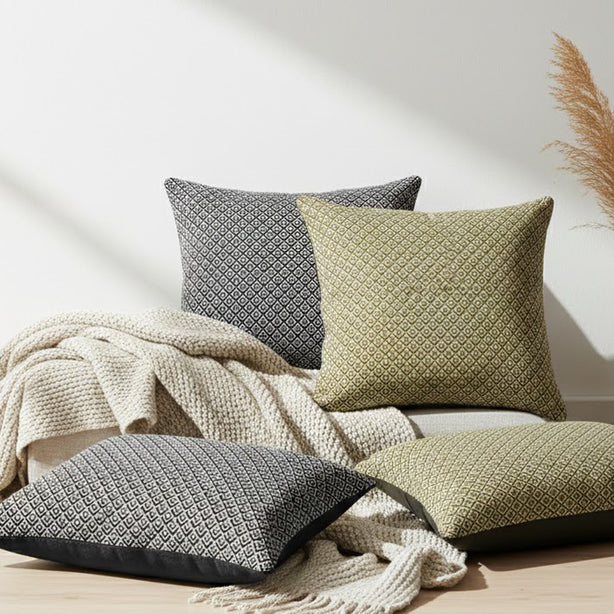 PIXEL Cushion Cover | Geometric Woven Jacquard - 45 x 45 cm