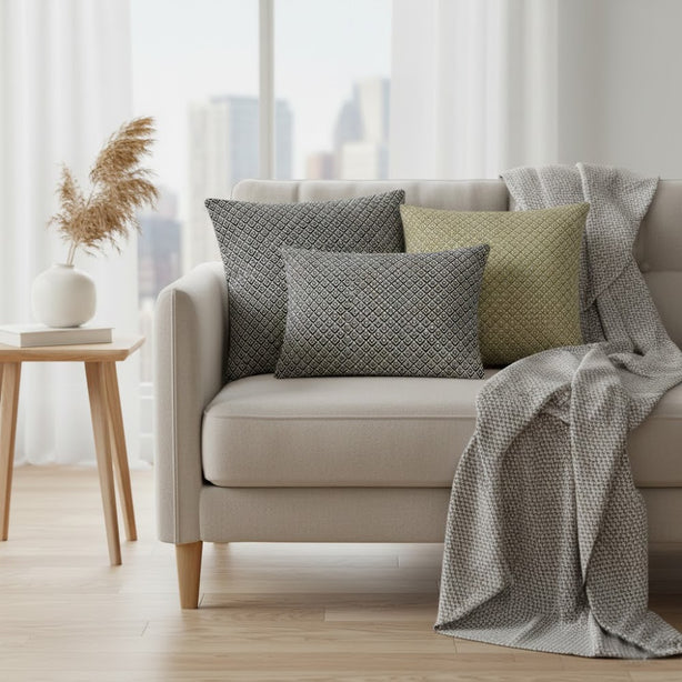 PIXEL Cushion Cover | Geometric Woven Jacquard - 45 x 45 cm