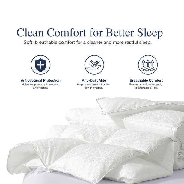 Bellami Silver ION Castor DownFeel Cloud Soft Fibre Quilt Lightweight Comforter