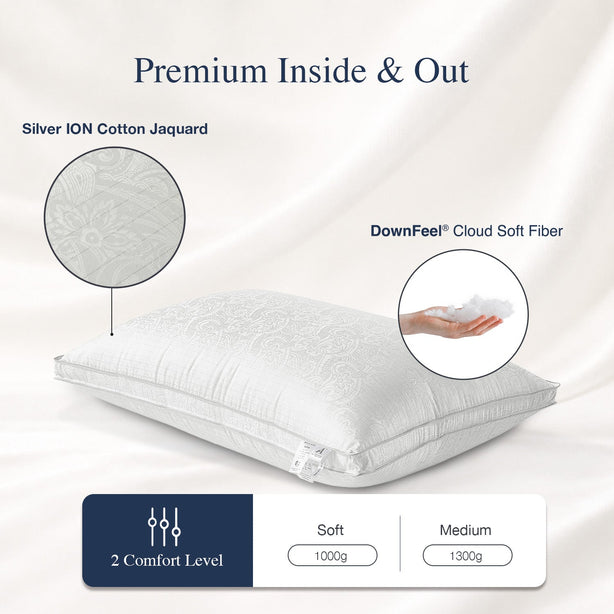 Bellami Silver ION Castor DownFeel Cloud Soft Fibre Loft Pillow