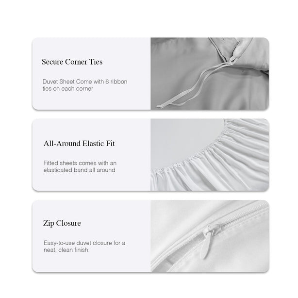Intero BambooPro Beyond Thread Count Geo Jacquard Luxury Bedding Set