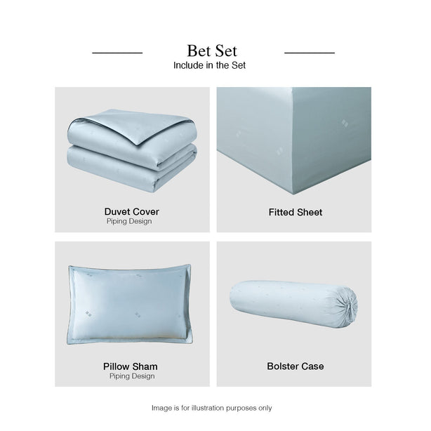 Intero BambooPro Beyond Thread Count Geo Jacquard Luxury Bedding Set