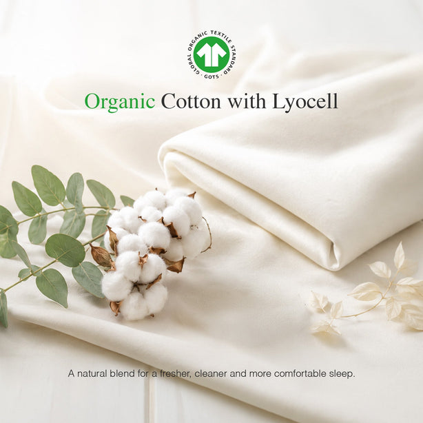 Bellami SG61 Heirloom Organic Cotton & Tencel Luxury Bedding Set with Free Lumbar Pillow (While Stock Last)