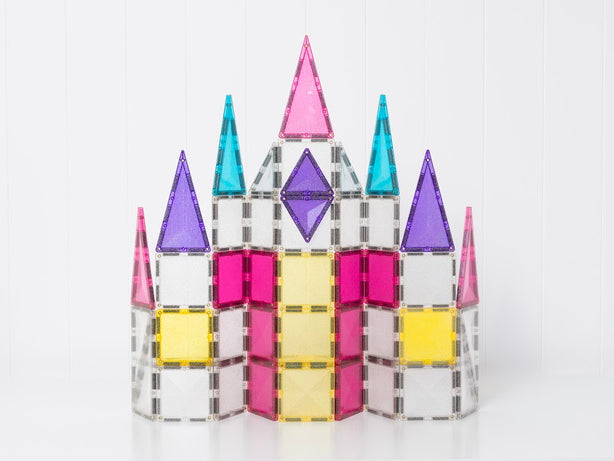 Connetix Tiles Glitter Unicorn Pack 56 Pcs Educational Magnetic Tiles