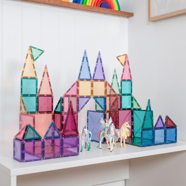 Connetix Tiles Pastel Starter Pack 64 Pcs Educational Magnetic Tiles
