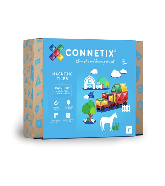 Connetix Tiles Rainbow Motion Pack 24 Pcs Educational Magnetic Tiles