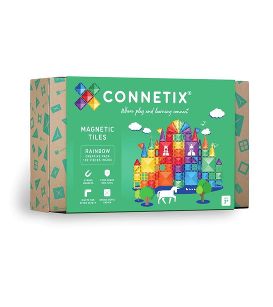 Connetix Tiles Rainbow Creative Pack 102 Pcs Educational Magnetic Tiles