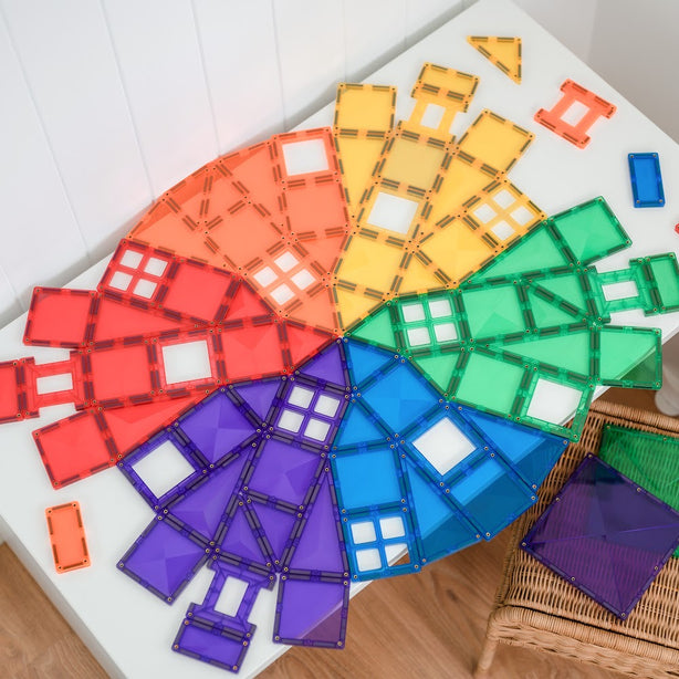 Connetix Tiles Rainbow Creative Pack 102 Pcs Educational Magnetic Tiles