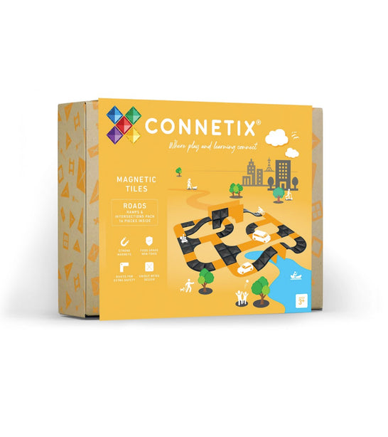 Connetix Tiles Ramps & Intersections Pack 16 Pcs Educational Magnetic Tiles