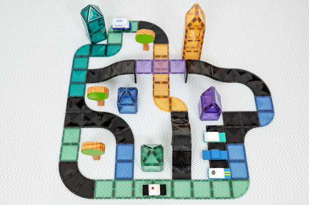 Connetix Tiles Ramps & Intersections Pack 16 Pcs Educational Magnetic Tiles