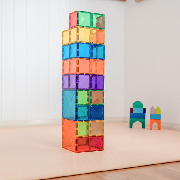 Connetix Tiles Rainbow Square Pack 42 Pcs Educational Magnetic Tiles