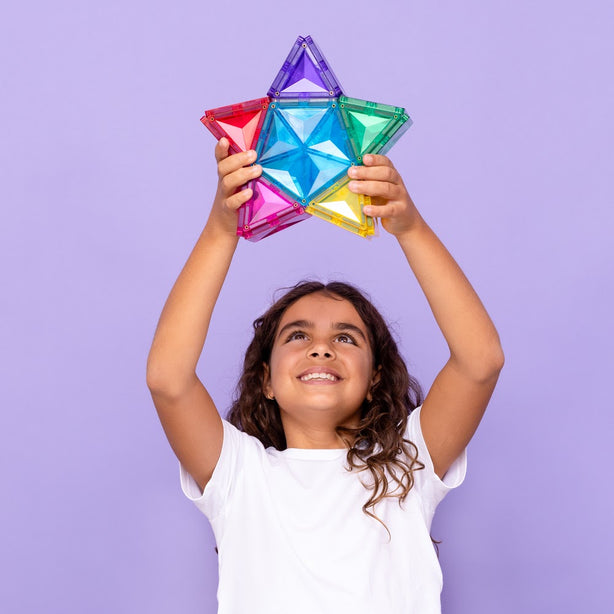 Connetix Tiles Star Light Pack 28 Pcs Educational Magnetic Tiles
