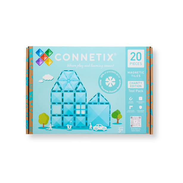Connetix Tiles Charity Pack Teal 20 Pcs Educational Magnetic Tiles