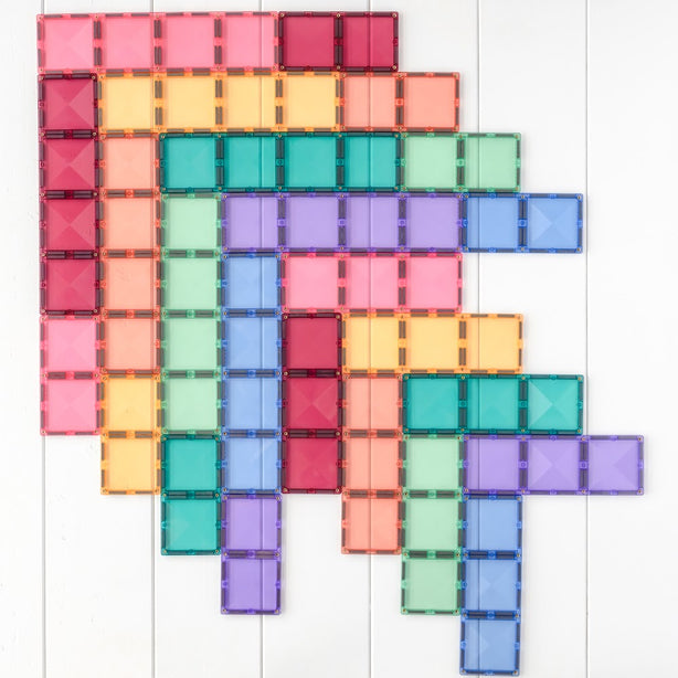 Connetix Tiles Pastel Rectangle Pack 24 Pcs Educational Magnetic Tiles