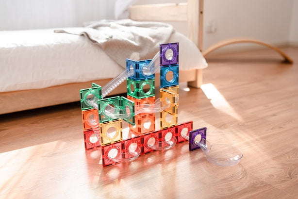 Connetix Tiles Rainbow Ball Run Pack 92 Pcs Educational Magnetic Tiles