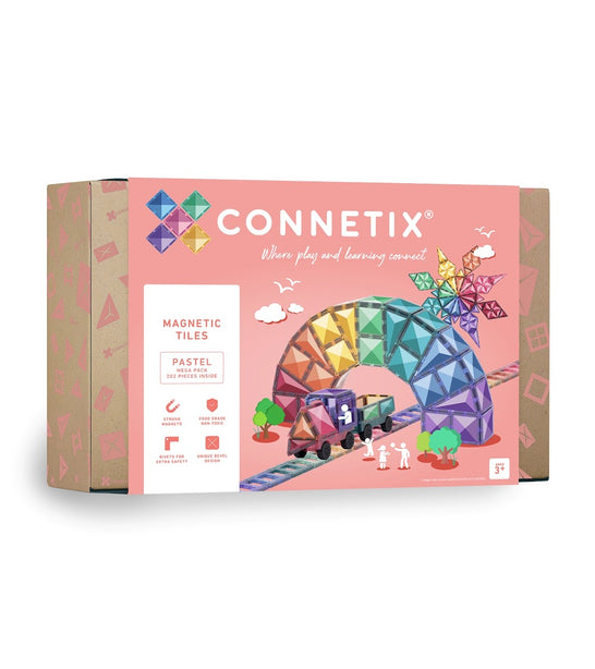 Connetix Tiles Pastel Mega Pack 202 Pcs Educational Magnetic Tiles