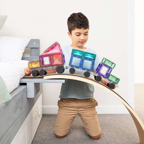 Connetix Tiles Pastel Transport Pack 50 Pcs Educational Magnetic Tiles