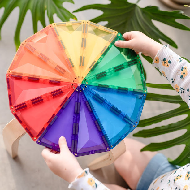 Connetix Tiles Rainbow Geometry Pack 30 Pcs Educational Magnetic Tiles