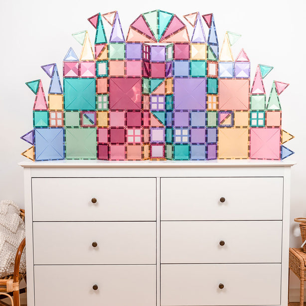 Connetix Tiles Pastel Creative pack 120 Pcs Educational Magnetic Tiles