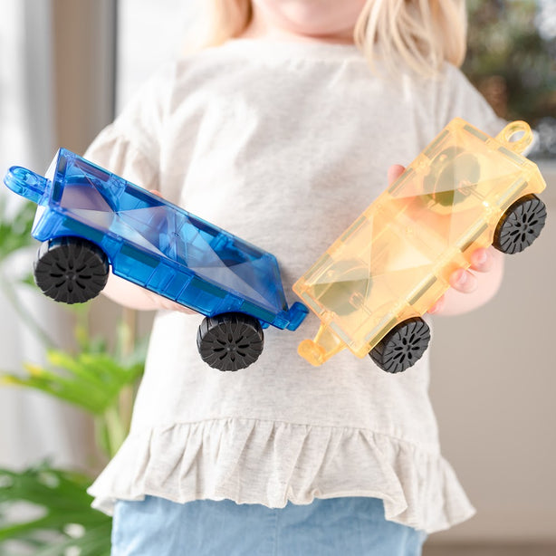 Connetix Tiles Rainbow Car Pack 2 Pcs Educational Magnetic Tiles