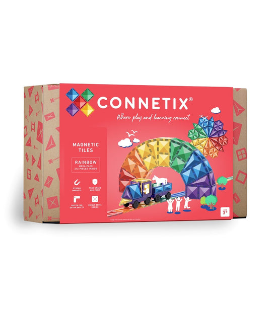 Connetix Tiles Rainbow Mega Pack 212 Pcs Educational Magnetic Tiles