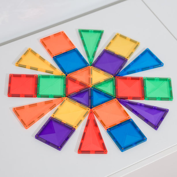 Connetix Tiles Rainbow Mini Pack 24 Pcs Educational Magnetic Tiles