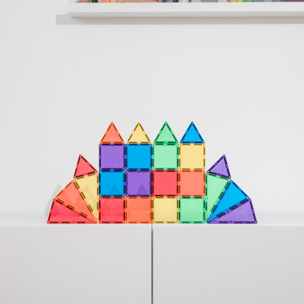 Connetix Tiles Rainbow Mini Pack 24 Pcs Educational Magnetic Tiles