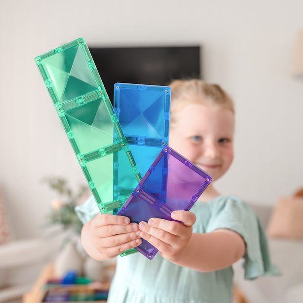 Connetix Tiles Rainbow Rectangle Pack 18 Pcs Educational Magnetic Tiles