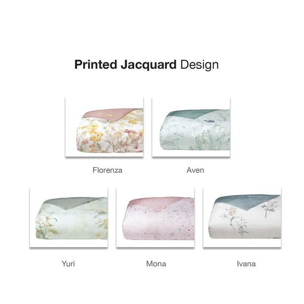Intero Cupro Morgan 1800TC PIMA Cotton Printed Jacquard Luxury Bedding Set